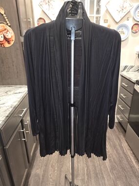 august silk Black Open-Front Lightweight Cardigan